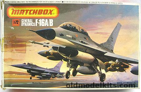 Matchbox 1/72 General Dynamics F-16 A / B One or Two Seater, PK-122 plastic model kit
